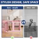Cozy-Picket Dog Playpen Indoor Deco Pen, 24" H, Pink, 10 Panels