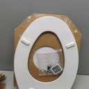Bemis 1500EC 390 Lift-Off Wood Elongated Toilet Seat, Cotton White (Pack of 1)