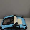 Large Cat Carrier Collapsible Travel Dog Crate Portable Soft-Sided Pet Kennel with Super Soft Warm Plush Pillow for Indoor and Outdoor 24x16x16in,Sky Blue