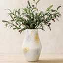 Rustic Farmhouse Ceramic Vase, 10 Inch