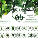 ODTORY Artificial Plant Wall Panels: 20"20" 8P UV-Anti Faux Grass Wall Backdrop Boxwood Ivy Fence Privacy Screen Fake Greenery Leaf Hedge for Outdoor,Indoor,Garden,Backyard and Home Decor