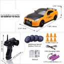 Remote Control Car RC Drift Car 2.4GHz 1:24 Scale 4WD 15KM/H High Speed Model Vehicle with LED Lights Drifting Tire Racing Sport Toy Car for Adults Boys Girls Kids Gift 2Pcs Rechargeable Batteries