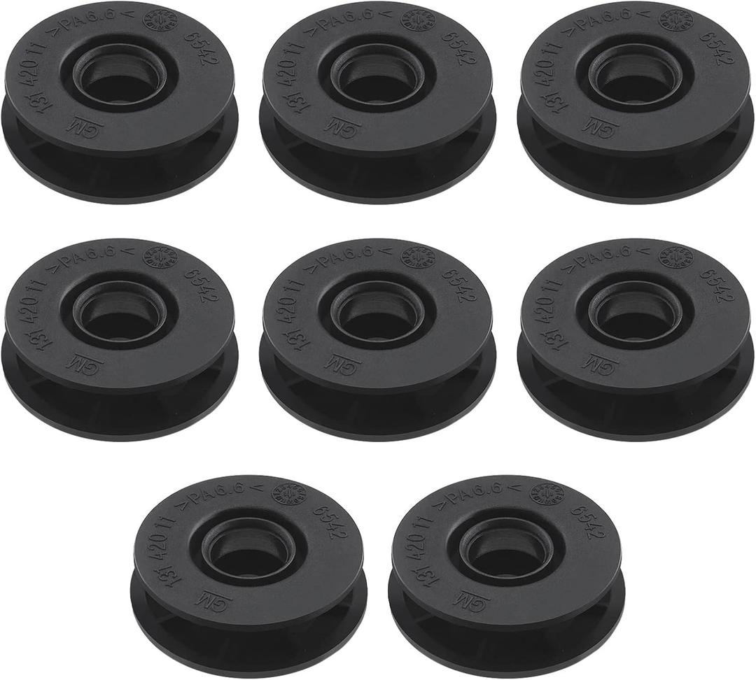 eMagTech 8PCS Car Floor Mat Clips 13142011 13142012 Carpet Anti-Slip Buckle Plastic Fastener Clip Round Fixing Grip Clamps Mounting Retainer Black