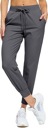 Women's Joggers Pants Athletic Running Petite/Regular/Tall Sweatpants with Pockets Tapered Casual Workout Pants, S, Grey