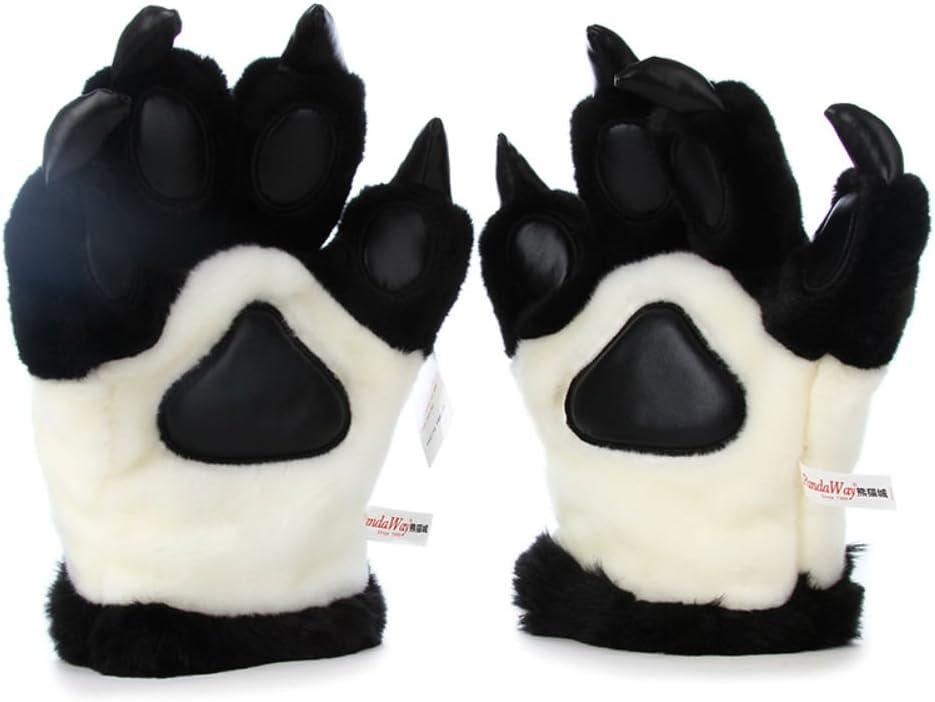 1 Pair Cute Lifelike Panda Gloves Panda Paws Winter Warm Gloves