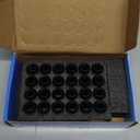 Set of 24, 14x1.5 Lug Nut 1.75 in Black Bulge Acorn Compatible with 1999-2023 Silverado Sierra 1500