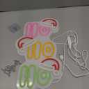 Ho Ho Ho Neon Sign for Wall Decor Dimmable Positive Letters Led Light Up Signs LED Neon Light for Classroom Decor for Library Study Room Cafe Bedroom Art Decor Birthday Gift