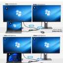 ORICO USB C Docking Station, 8-in-1 Laptop USB C Dock with 4K HDMI, VGA, Gigabit Ethernet, 3*USB 3.0 & 1*USB 2.0, 100W Power Delivery Compatible with MacBook, iPad, Steam Deck or Other Type C Devices (Grey)