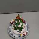 iStatue Rotating Musical Christmas Tree Figurine  Resin Holiday Decoration with Santa Train, Plays Merry Christmas Song, 6 Tall Spinning Xmas Gift (Xmas Tree)