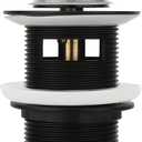 Brass Freestanding Tub Drain, Pop Up Freestanding Tub Drain Plug, Fits Most Freestanding Tub Drain Kits (Matte Black)
