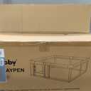 Sweeby Foldable Baby Playpen, Baby Gate Playpens for Babies and Toddlers 79x71 Extra Large Play Yard with Door Fence with Mat and Indoor Play Pen, Beige