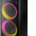 Philips X5206 Bluetooth Party Speaker - 14 Hours Play Time, Deep Bass, Party Lights, Karaoke Effects, Mic & Guitar Input, 80W Max Power, Black