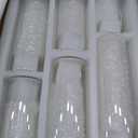 12 Pack Glass Cylinder Vases for Centerpieces 8" Tall Clear Hurricane Flower Vase Bulk for Weddings, Floating Candles, Table Decor, Events, Home Decoration