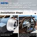 Universal 5/6 Hole Steering Wheel Hub Adapter, Compatible for GMC Chevy Pontiac Cadillac Truck Pickup(Silver)