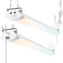 Hlite LED Shop Light 4FT with Pull Chain,5000LM,3 Power level&3CCT