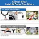 Fan Misting Kit. Fan Misters for Cooling Outdoor, Integrated Mister Ring for Outside with Water Valve, Misters for Outdoor Fan. Fit for Any Outdoor Fan. Durable, Seamless Fan Mister not Easy to Leak.