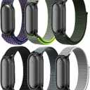 6-Pack Compatible with PLAUD AI NotePin Recorder Wristband, Soft Breathable Woven Nyon Replacement Strap with Loop Closure for Notepin Accessories