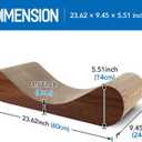 FluffyDream Cat Scratcher Cardboard, Scratching Pad House Bed Furniture Protector, Infinity Shape, Curved (Wood, Bone)