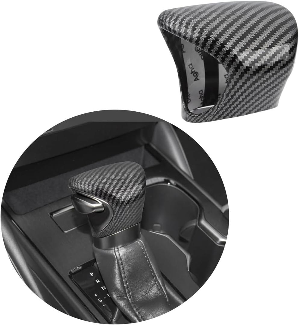Trim for Lexus ES250 ES300h ES350 UX200 UX200h Accessories Auto Gear Shift Knob Cover Trim Cap Protector Interior Sport Style - Carbon Fiber Grain