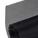 AggAuto Universal 40"x13" Car Grill Mesh - 100x33cm Aluminum Alloy Automotive Grille Insert Bumper 4x8mm Rhombic Hole, One of the Most Multifunctional Shape Grids Black
