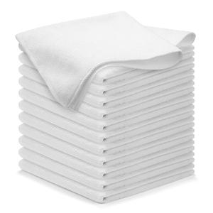 USANOOKS Microfiber Cleaning Cloth - White - 50Pcs (11x11 inch)
