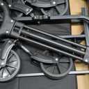 Collapsible Wagon Cart Foldable Beach Wagon with All-Terrain Wheels - 380 LBS Heavy Duty Grocery Cart for Shopping, Beach, Camping, Sports, Garden (Black)