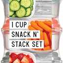Fit & Fresh Stak Pak Set, 6 Piece, Plastic, New Multicolored