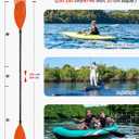 Kayak Paddle Carbon Fiber Shaft and Reinforced Nylon Blade, Adjustable Kayaking Oars, 3 Piece, 230-250 cm/90-98 Inches