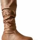 Womens Soft Slouchy Mid-Calf Flat to Low Heel Pull On Fall Weather Winter Boots (9)