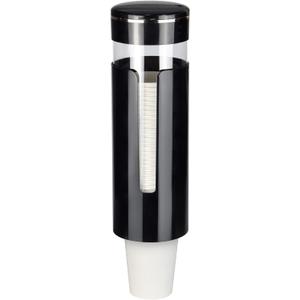 Cup Dispenser, Pull Type Water Cooler Cup Holder Fit 4oz-7oz Disposable Cups, Upgraded Wall Mounted Mouthwash Cup Dispenser for Bathroom Office Gym School - Black