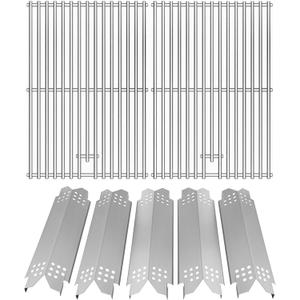 SafBbcue Grill Parts Kit for Home Depot Nexgrill 5 Burner 720-0888N 720-0888S 720-0888 4 Burner 720-0830H 720-0830HM Replacement Parts, Stainless Steel Grill Heat Plates & Cooking Grates for Nexgrill