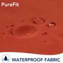 PureFit Outdoor Curtains for Patio Waterproof Weatherproof, UV Resistant Outside Curtains for Gazebo, Front Porch, Pergola, Sun Blocking Privacy Curtain, 100W x 120L inch, 1 Panel, Red Clay