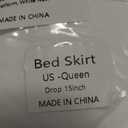 Bed Skirt Queen Size Ruffled Bed Skirt with Split Corners, 15 Inch Drop Dust Ruffle Bed Skirts with Platform, White