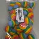 48 Pieces Popper Refill Balls, Rainbow Refill Bullet Balls, 1.1 Inch Foam Bullet Ball Soft Foam Balls Foam Replacement Balls for Popper Refills