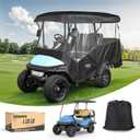 10L0L Universal Golf Cart Enclosure Fits Yamaha, EZGO & Club Car (4-Passenger) Waterproof 600D Polyester Cover Windproof Design 4-Side Clear Windows