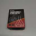 FitBeast Aluminum Exercise Handles & Lifting Straps Set - Replacement Gym Handles for Cables Machine, Pulley System, Strength Trainer, Pull Down Workout Handles, Pilates, Home Gym Cable Attachments (Black)