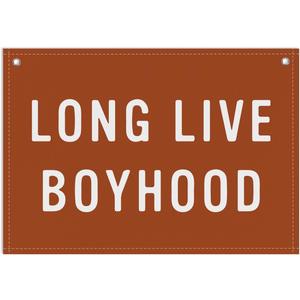 Long Live Boyhood Banner, Toddler Boy Room Decor & Linen Wall Hanging Canvas Banner Flag, Boho Nursery Playroom Toddler & Boys Kids Room Decoration - D20