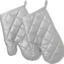Oven Mitts and Potholders BBQ Gloves-Oven Mitts and Pot Holders with Recycled Infill Silicone Non-Slip Cooking Gloves for Cooking Baking Grilling