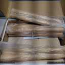 LAATOOREE Nightstands Set of 2, Small Side Table, Bedside Table with Fluted Door, Solid Wood Feet; Modern Mid-Century End Table for Bedroom, Small Space (Natural)