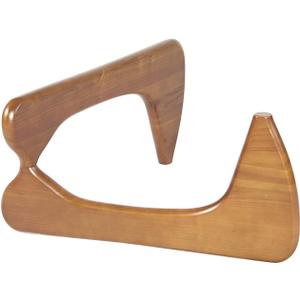 SHISEDECO Mid Century Modern Triangle Coffee Table Legs/Feet Only, 2 Pieces Interlocking Center Solid Wood Base, for Living Room, Leisure Area, Patio, Study etc. (Light Walnut)