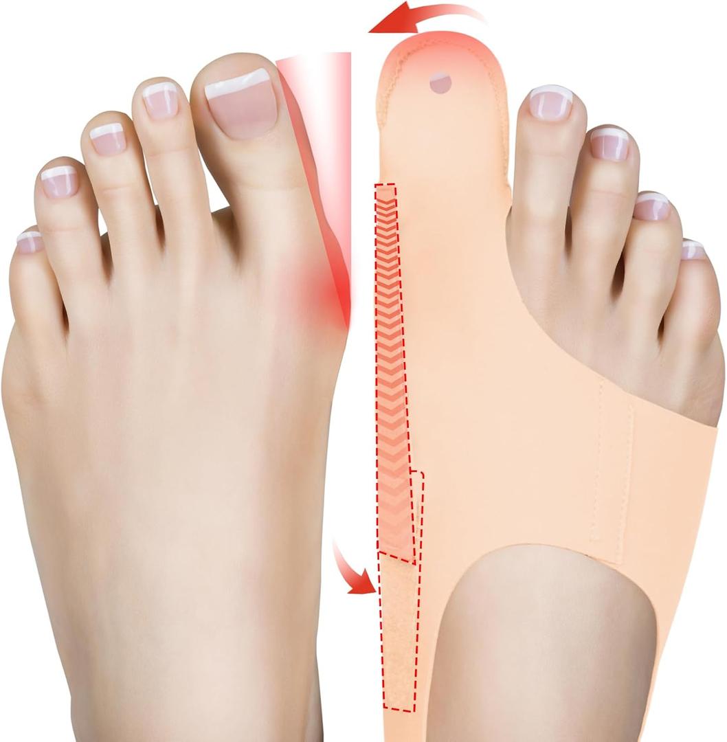 Bunion corrector for relieving thumb valgus, bunion socks that can be worn day and night, beautiful and practical bunion correctors, toe straightener for women and men. - 1 pair of Large