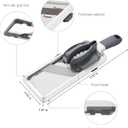 Multi Handheld Mandoline Slicer - Adjustable Stainless Steel Blade, Comfort Grip, Safety Features, Easy to Clean, Ideal for Speedy Slicing of Fruits and Vegetables (Gray)