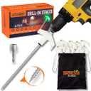 15-Pack 8" Heavy Duty Screw in Tent Stakes, Drill-In Ground Anchor Pegs, Includes Hex Head Driver & Storage Bag