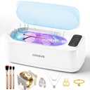 Ultrasonic Jewelry Cleaner, 48KHz Professional Ultrasonic Cleaner with Function Display, 30W Jewelry Cleaner Ultrasonic Machine for Necklaces, Eyeglasses, Dentures, etc (Includes Storage Bag)