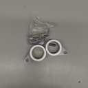 Anovo Flag Pole Rings, Flagpole Rings Aluminum Alloy 360 Rotating Anti Wrap Flag Mounting Spinning Ring Clips for 0.75-1.02 Inch Diameter Flagpole(1 Inch -Pack of 2, Matte Silver)