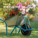 Taifa 13 Inch 2 PCS Rubber Pneumatic Replacement Tires and Wheels 4.00-6 with 5/8'' Axle Bore Hole, Inflated Air Wheel for Wheelbarrow/Wagon/Hand Truck/Trolley/Garden Scooter etc.