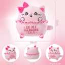 Cat Plush Ballet Dancer Gift - Pink Cat Stuffed Animal Soft Dance Toy Ballerina Doll Girl Birthday Gift with Strap Ballet Shoes Idea Dance-theme In My Dance Era for Girl Ballerina Children 10 Inch