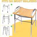 Walker Tray for Folding Walker, Tray for Walker for Seniors Detachable with Cup Holder, Foldable Walker Accessories for Elderly,Tray Table Fits Most Standard Walkers