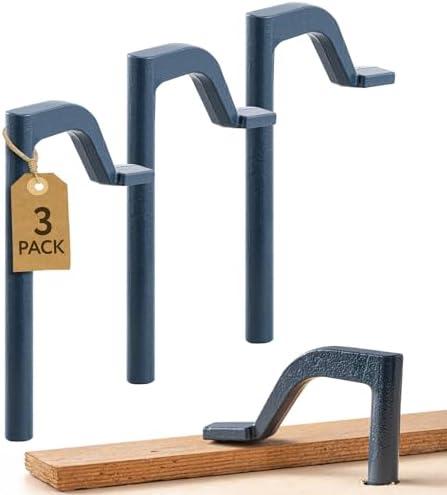 Impresa 3-Pack Hold Fast Bench Dog Hole 8 Inch Wood Clamps, Steel Clamps for Woodworking Tools with 3.5 Reach, Woodworking Clamp for ¾ Bench Dog Holes, Heavy Duty Design 2Packs