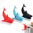 Li&Zhao Funny Silicone Spoon Rest - 3 PCS Shark Spoon Rest for Stove Top Utensil Rest Kitchen Holder for Stove Organizer Cooking Gifts Kitchen Gifts